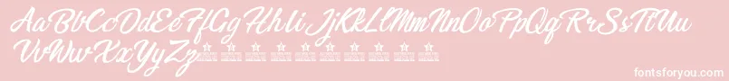 BikinisPersonalUse Font – White Fonts on Pink Background