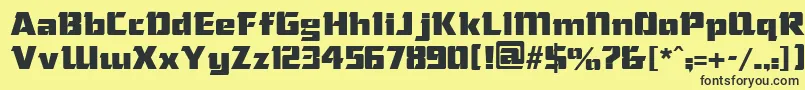 ChiselRegular Font – Black Fonts on Yellow Background