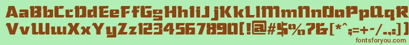 ChiselRegular Font – Brown Fonts on Green Background