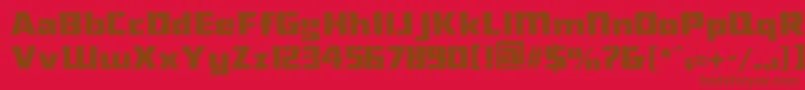 フォントChiselRegular – 赤い背景に茶色の文字