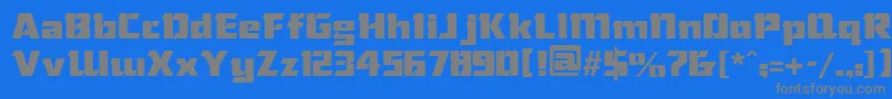 ChiselRegular Font – Gray Fonts on Blue Background