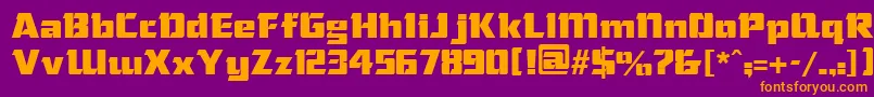 ChiselRegular Font – Orange Fonts on Purple Background