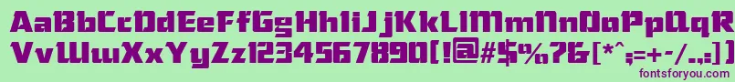 ChiselRegular Font – Purple Fonts on Green Background