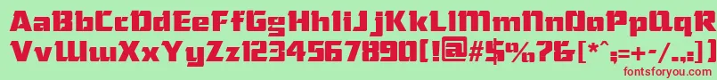 ChiselRegular Font – Red Fonts on Green Background