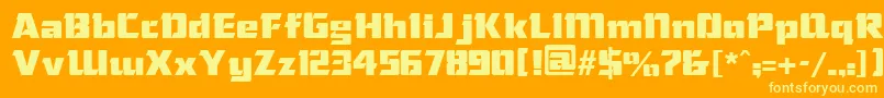 ChiselRegular Font – Yellow Fonts on Orange Background