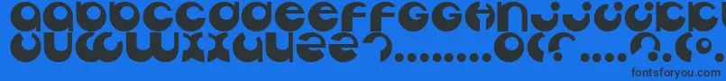 Tabun Font – Black Fonts on Blue Background