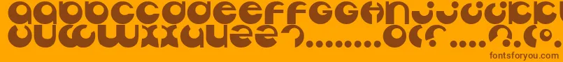 Tabun Font – Brown Fonts on Orange Background