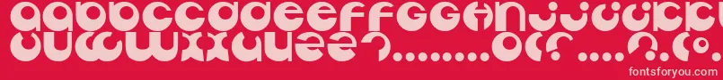 フォントTabun – 赤い背景にピンクのフォント