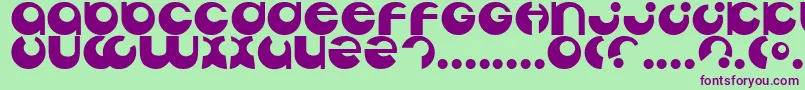 Tabun Font – Purple Fonts on Green Background