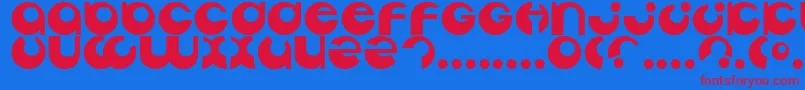 Tabun Font – Red Fonts on Blue Background