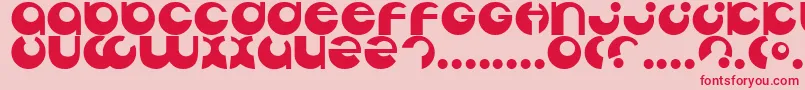 Tabun Font – Red Fonts on Pink Background