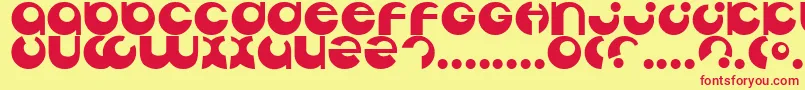 Tabun Font – Red Fonts on Yellow Background