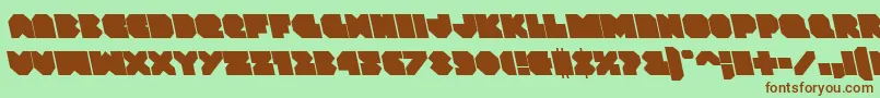Vxrocketleft Font – Brown Fonts on Green Background