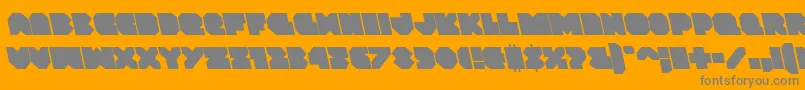 Vxrocketleft Font – Gray Fonts on Orange Background