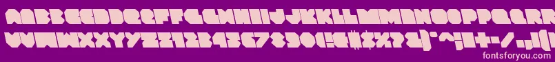 Vxrocketleft Font – Pink Fonts on Purple Background