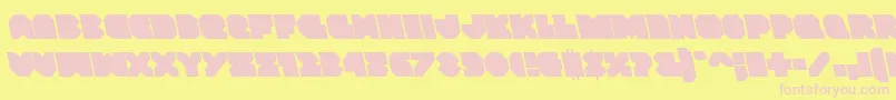 Vxrocketleft Font – Pink Fonts on Yellow Background