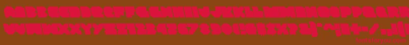 Więcej informacji o czcionce Vxrocketleft Czcionka Vxrocketleft – czerwone czcionki na brązowym tle