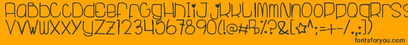 TubagusRanggaEfarasti Font – Black Fonts on Orange Background