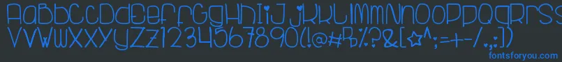 TubagusRanggaEfarasti Font – Blue Fonts on Black Background