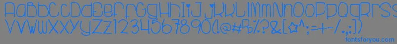 TubagusRanggaEfarasti-Schriftart – Blaue Schriften auf grauem Hintergrund