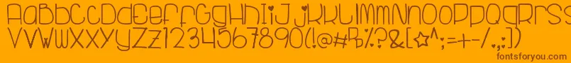 TubagusRanggaEfarasti Font – Brown Fonts on Orange Background