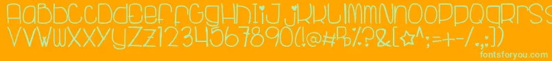 TubagusRanggaEfarasti Font – Green Fonts on Orange Background