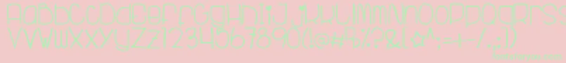 TubagusRanggaEfarasti Font – Green Fonts on Pink Background