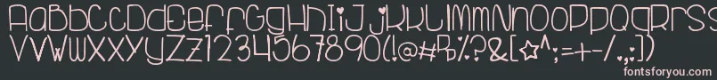 TubagusRanggaEfarasti Font – Pink Fonts on Black Background