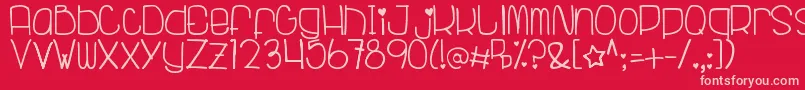 TubagusRanggaEfarasti Font – Pink Fonts on Red Background