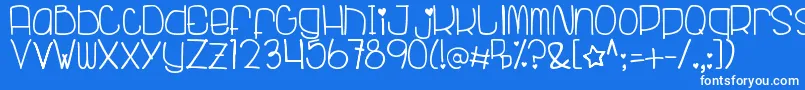 TubagusRanggaEfarasti Font – White Fonts on Blue Background