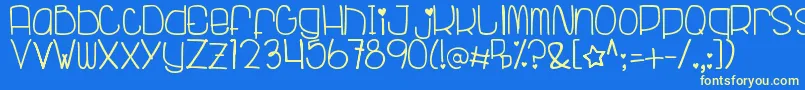 TubagusRanggaEfarasti Font – Yellow Fonts on Blue Background