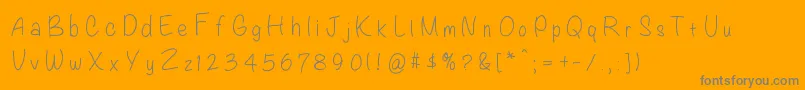 Blondie Font – Gray Fonts on Orange Background