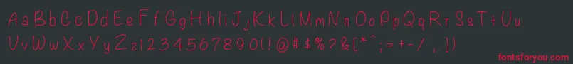 Blondie Font – Red Fonts on Black Background