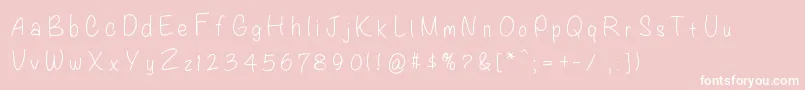 Blondie Font – White Fonts on Pink Background