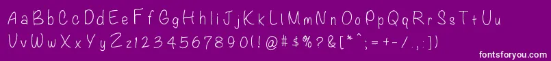 Blondie Font – White Fonts on Purple Background