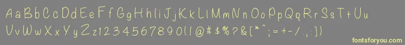 Blondie Font – Yellow Fonts on Gray Background