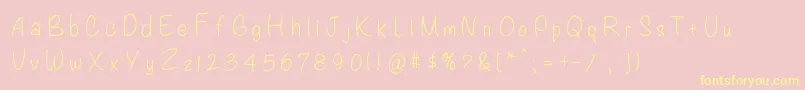 Blondie Font – Yellow Fonts on Pink Background