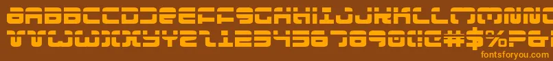 ExedoreLaser Font – Orange Fonts on Brown Background