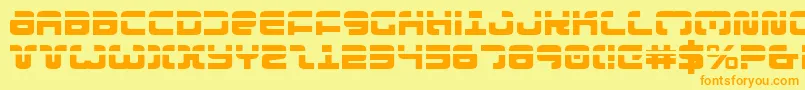 ExedoreLaser Font – Orange Fonts on Yellow Background