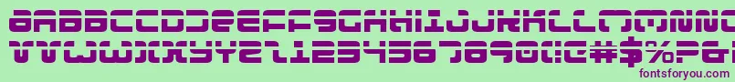 ExedoreLaser Font – Purple Fonts on Green Background