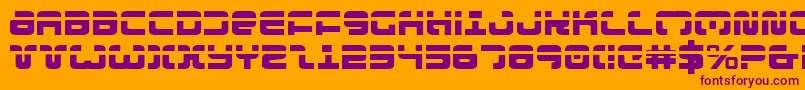 ExedoreLaser Font – Purple Fonts on Orange Background