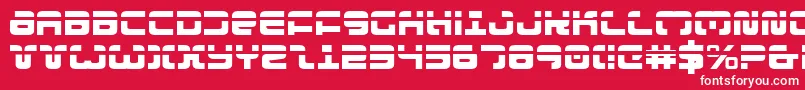 ExedoreLaser Font – White Fonts on Red Background