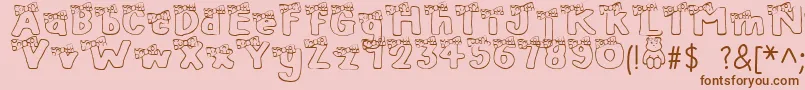 BlushBear Font – Brown Fonts on Pink Background