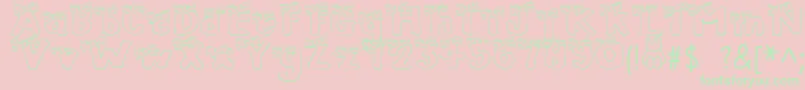 Fonte BlushBear – fontes verdes em um fundo rosa