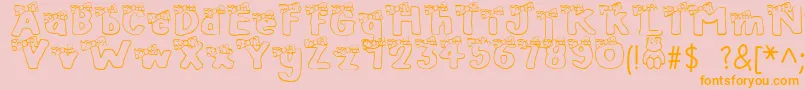 BlushBear Font – Orange Fonts on Pink Background