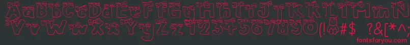 BlushBear-Schriftart – Rote Schriften auf schwarzem Hintergrund