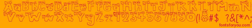 BlushBear Font – Red Fonts on Orange Background