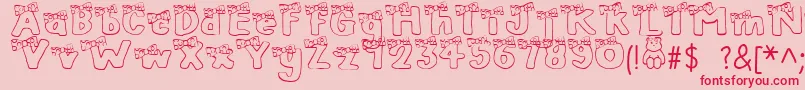 BlushBear Font – Red Fonts on Pink Background