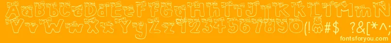 BlushBear Font – Yellow Fonts on Orange Background