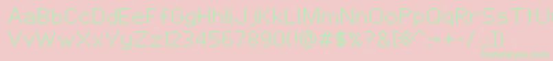 フォントHoneyroom – ピンクの背景に緑の文字